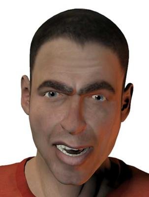 Scrunching the forehead